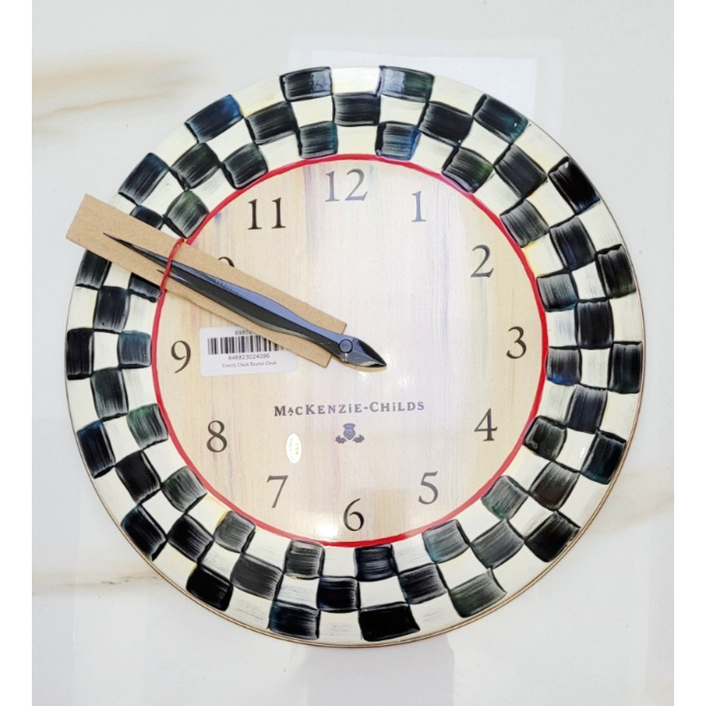 MACKENSIE CHILDS COURTLY CHECK CLOCK NEW OPEN